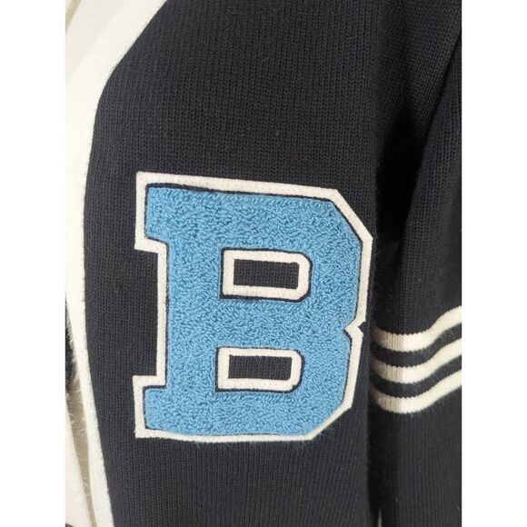Academia Preppy High School Logo Raiderettes Cardigan Blue Button Size Wms S - Picture 4 of 13